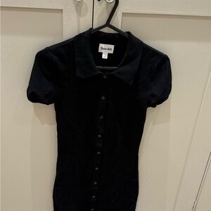 Aritzia Midnight Black Polo Shirt